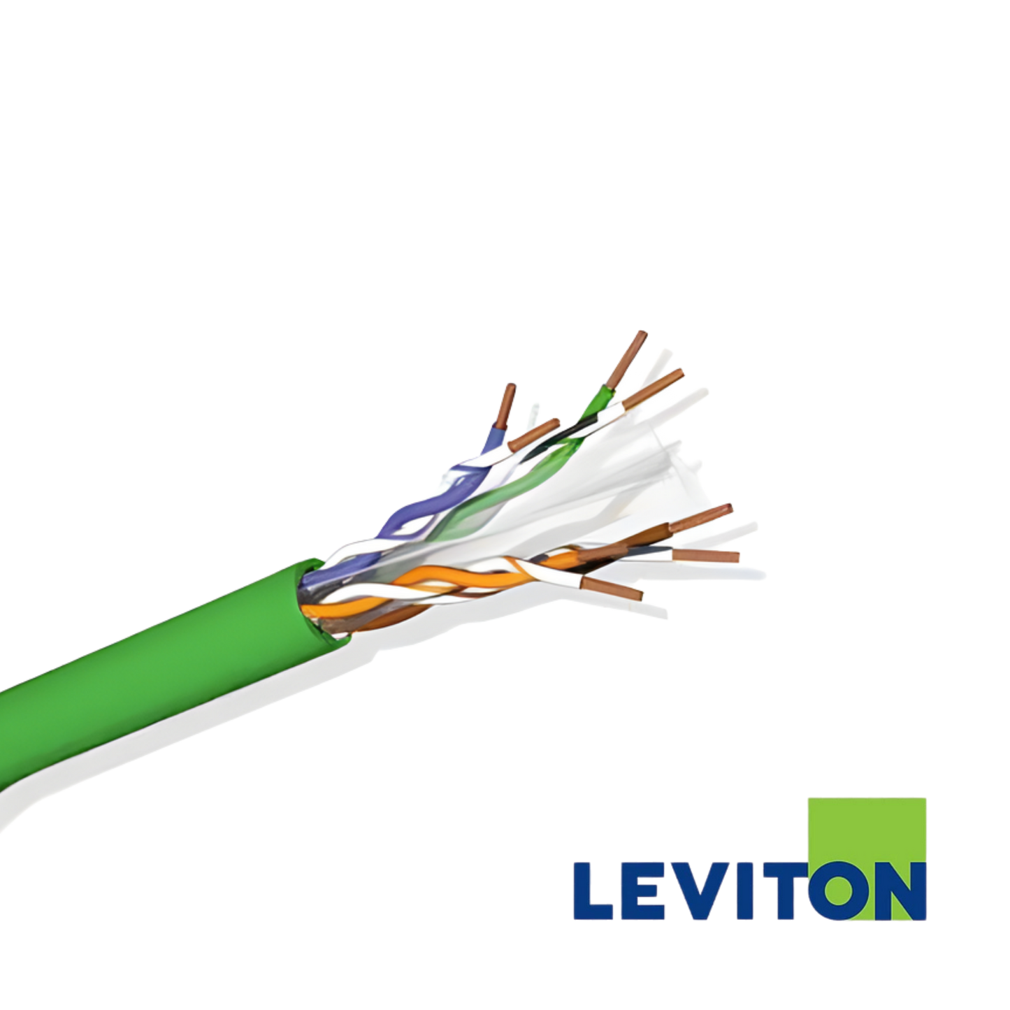 Image of LEVITON Cat6A 23AWG U/FTP Cable | Green | 305M | Cca (BR-C6U-CCA-RLX-305GN)