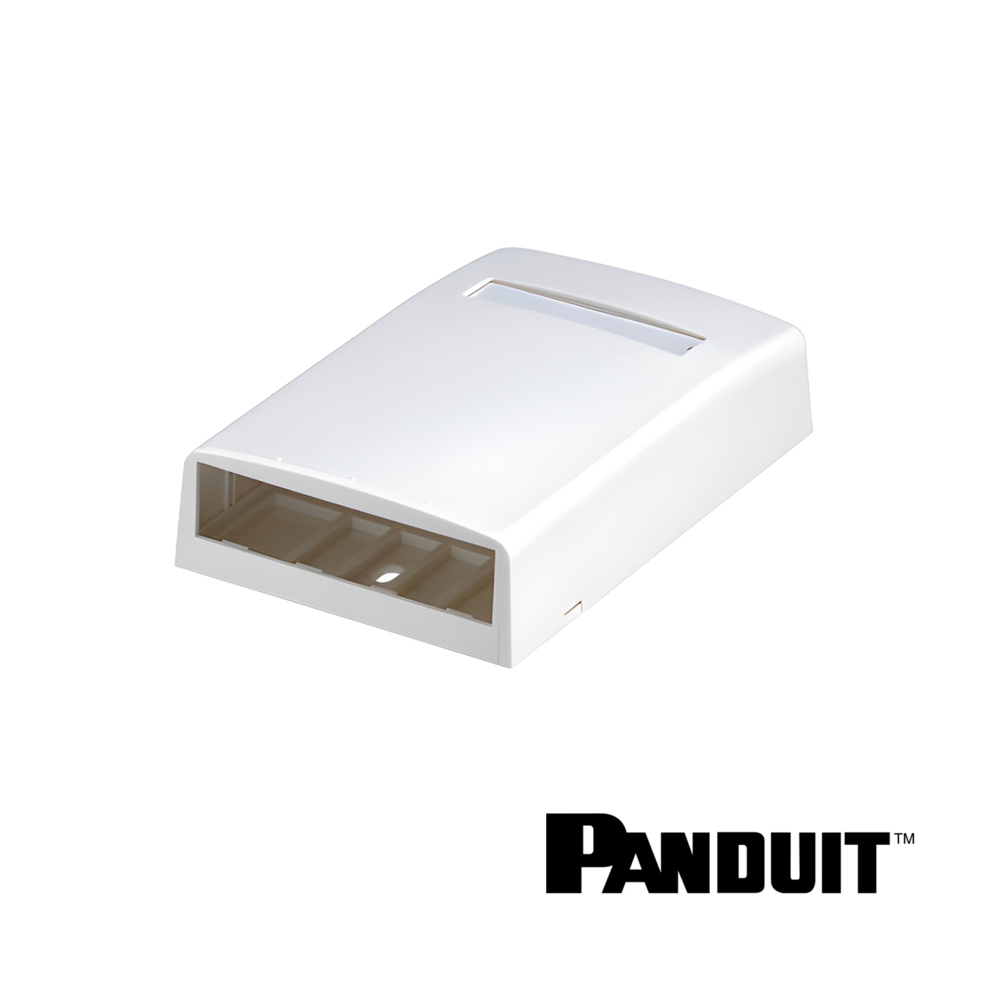 Image of PANDUIT Mini-Com® 4-Port Surface Mount Box | White (PT-CBX4AW-AY)