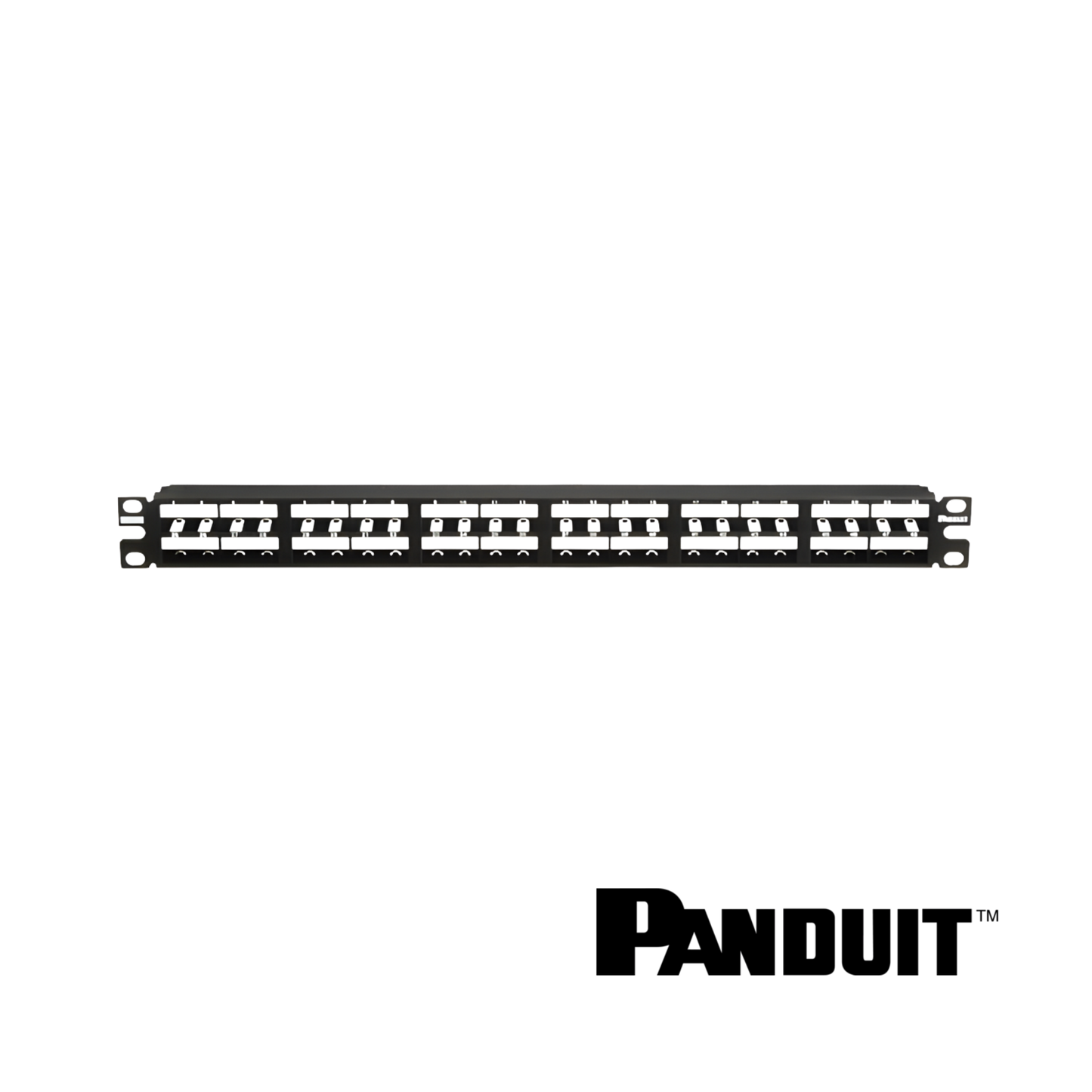 Image of PANDUIT Mini-Com® Modular 48-Port Patch Panel | Unloaded | High Density | 1RU (PT-CPP48HDWBLY)
