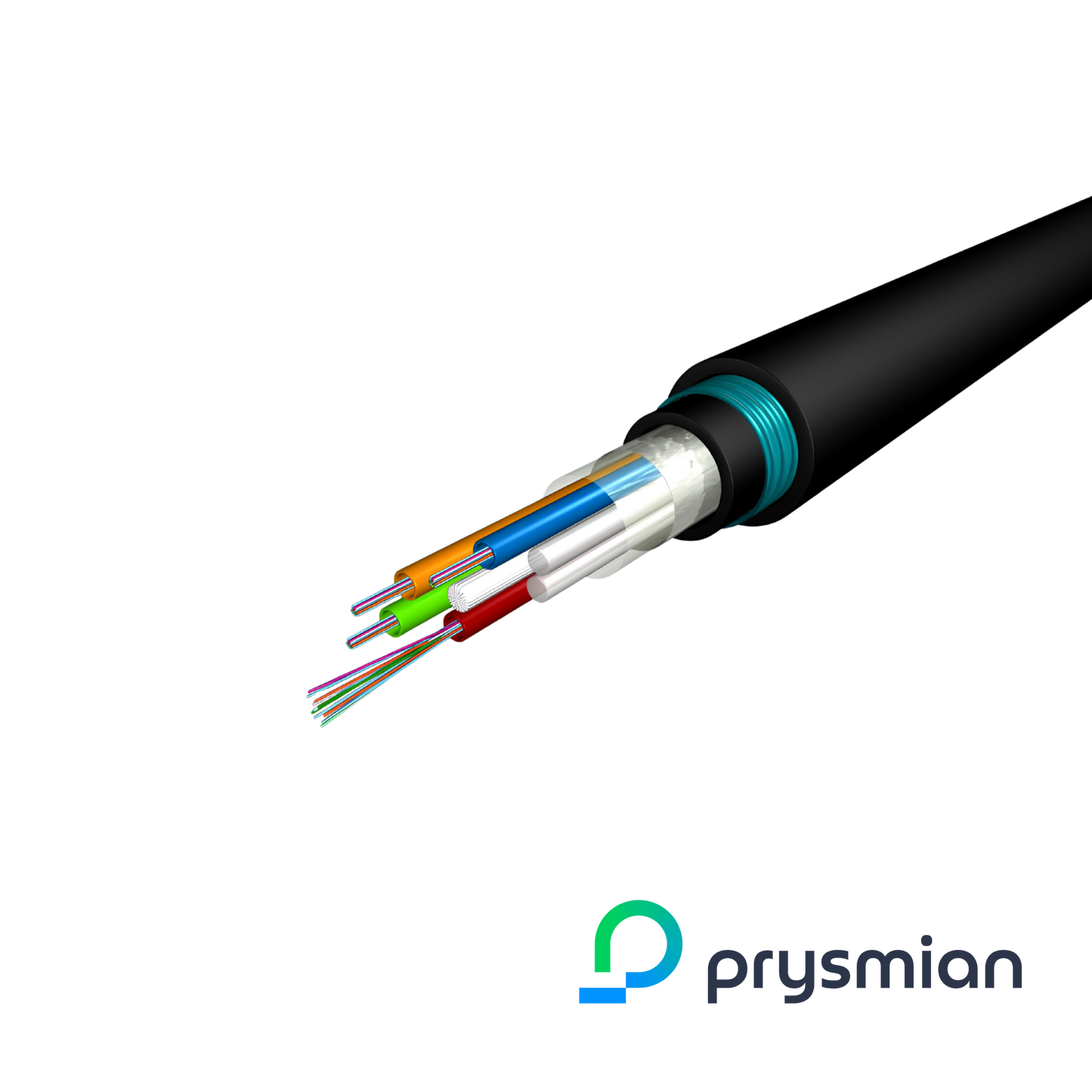 Image of Prysmian OM3 Loose Tube Cable, B2ca Rated, Black