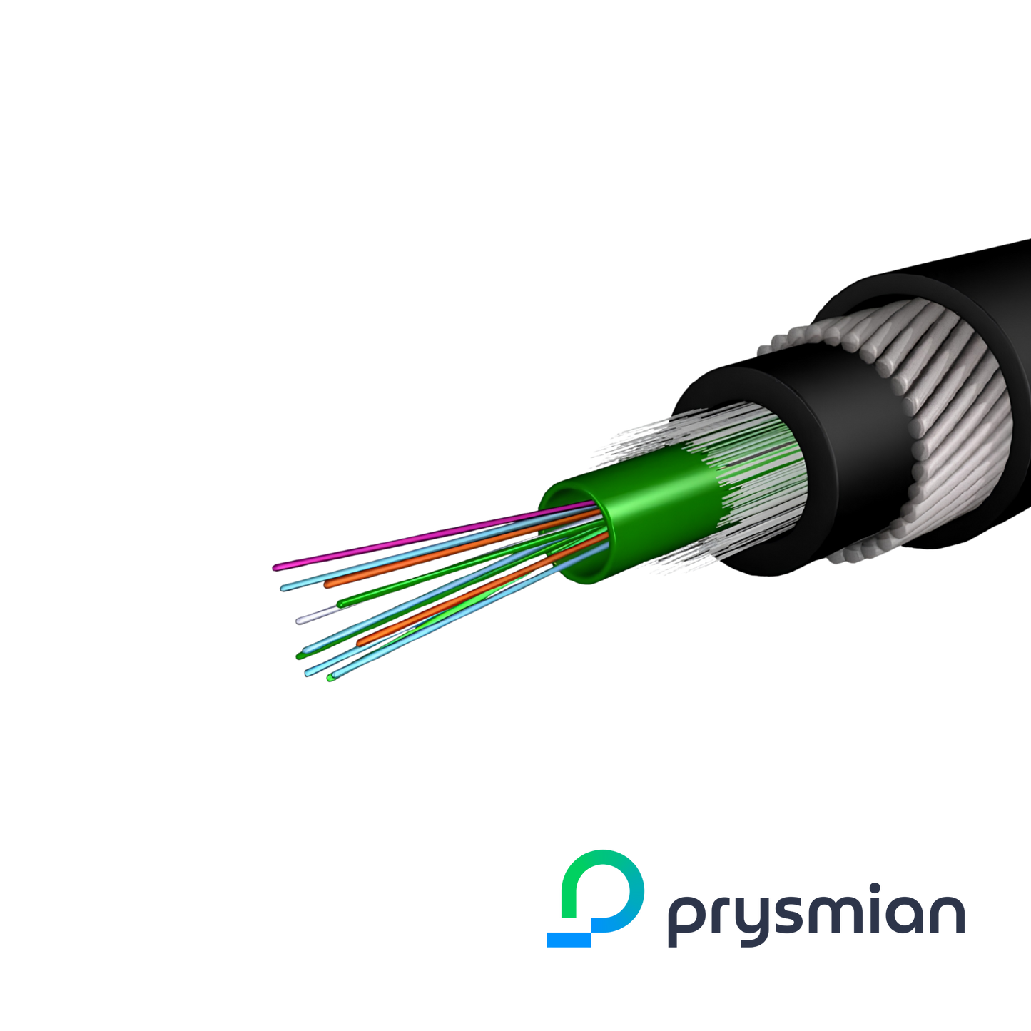 Image of Prysmian OM3 Loose Tube Cable, CST, B2ca Rated, Black