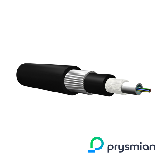 Image of Draka OM2 12 Core Loose Tube Cable, SWA Armour, Eca, Black (5-12-LT-SWA-IX-ECA-BK-NN)