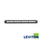 Image of LEVITON Quickport 24 Port 1U Unloaded Patch Panel | Black (BR-49255-L24)