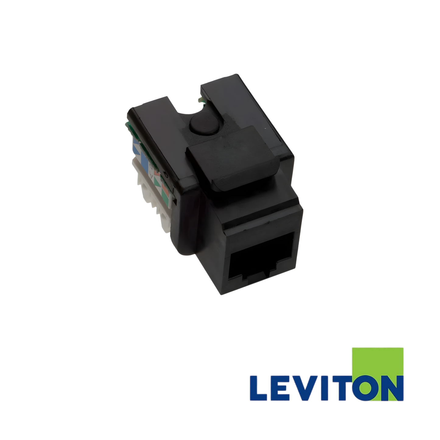 Image of LEVITON Cat6A Tool-Free Snap-in-Jack | Shielded (BR-AC6JAKS000DC)