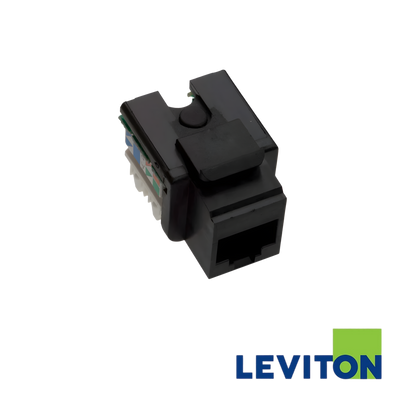 Image of LEVITON Cat6A Tool-Free Snap-in-Jack | Shielded (BR-AC6JAKS000DC)