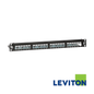 Image of LEVITON Cat6A 10gplus 24port 1RU Unloaded Panel | Shielded (BR-AC6PNLC240K2M)