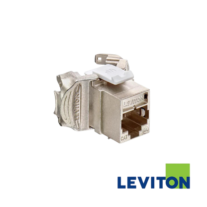 Image of LEVITON AX0 Cat6A Quickport Jack | UTP (BR-AX6AU-GE6)