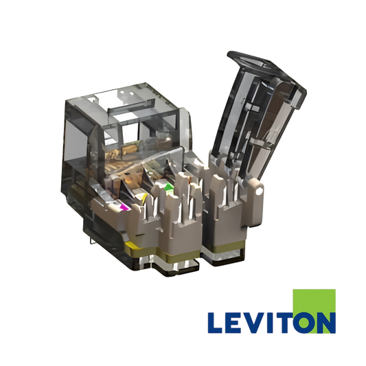 LEVITON Cat6Plus Snap-in Tool-Free Jack | Unshielded