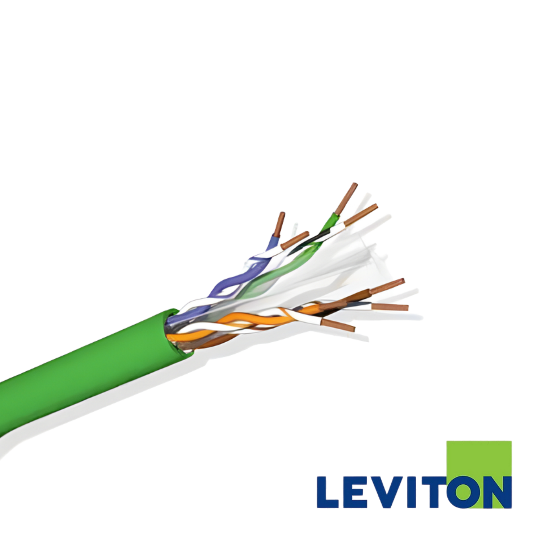 Image of LEVITON Cat6 23AWG U/UTP Cable | Green | 305M | Cca (BR-C6U-CCA-RLX-305GN)