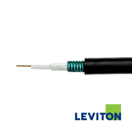 Image of Leviton OM2 8 Core Loose Tube Cable, CST Armour, Eca, Black (BR-GF050UNI08STALU-ECA)