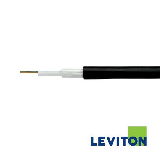 Image of Leviton OM2 12 Core Loose Tube Cable, Eca, Black (BR-GF050UNI12LU-ECA)