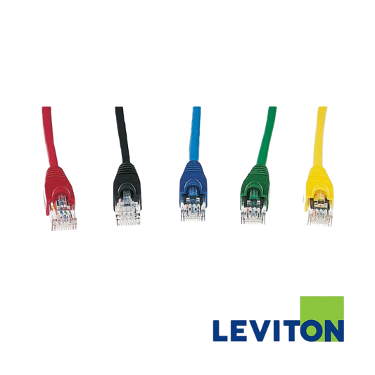 Image of Leviton 0.5m - Cat5e U/UTP  LSHF Bladed Patch Cord with Yellow Boots (Yellow) (BR-GPCPCU005-666HB)