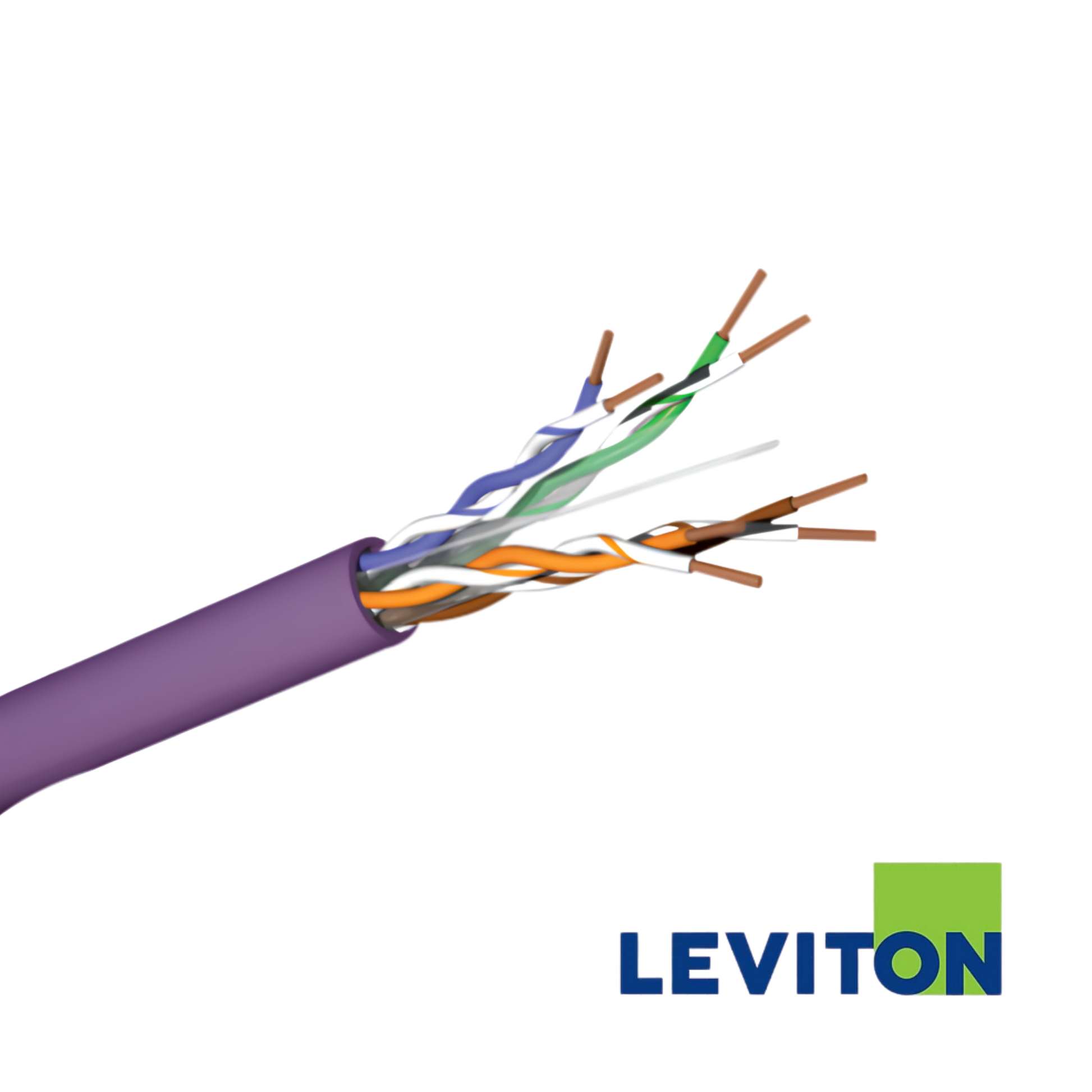 Image of LEVITON Cat5e 24AWG U/UTP Cable | Violet | 305M Box| Eca (BR-GPU-HF1-ECA-RLX-305VT)