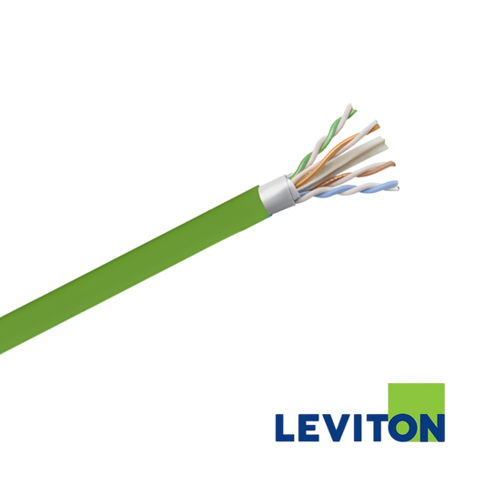 Image of LEVITON Cat6A SST U/UTP Cable | LSHF/LSZH | Green | 305m | Cca (BR-SST-CCA-B305GN)