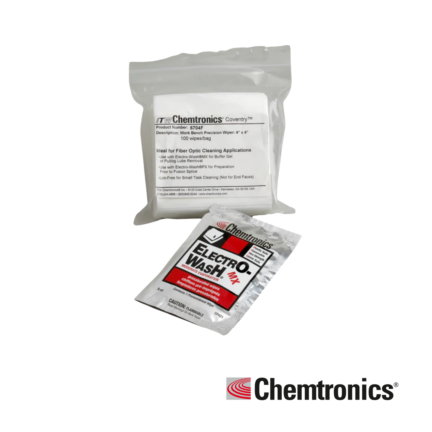Image of Chemtronics Dry Coventry Econowipes (100) (CM-6704F)