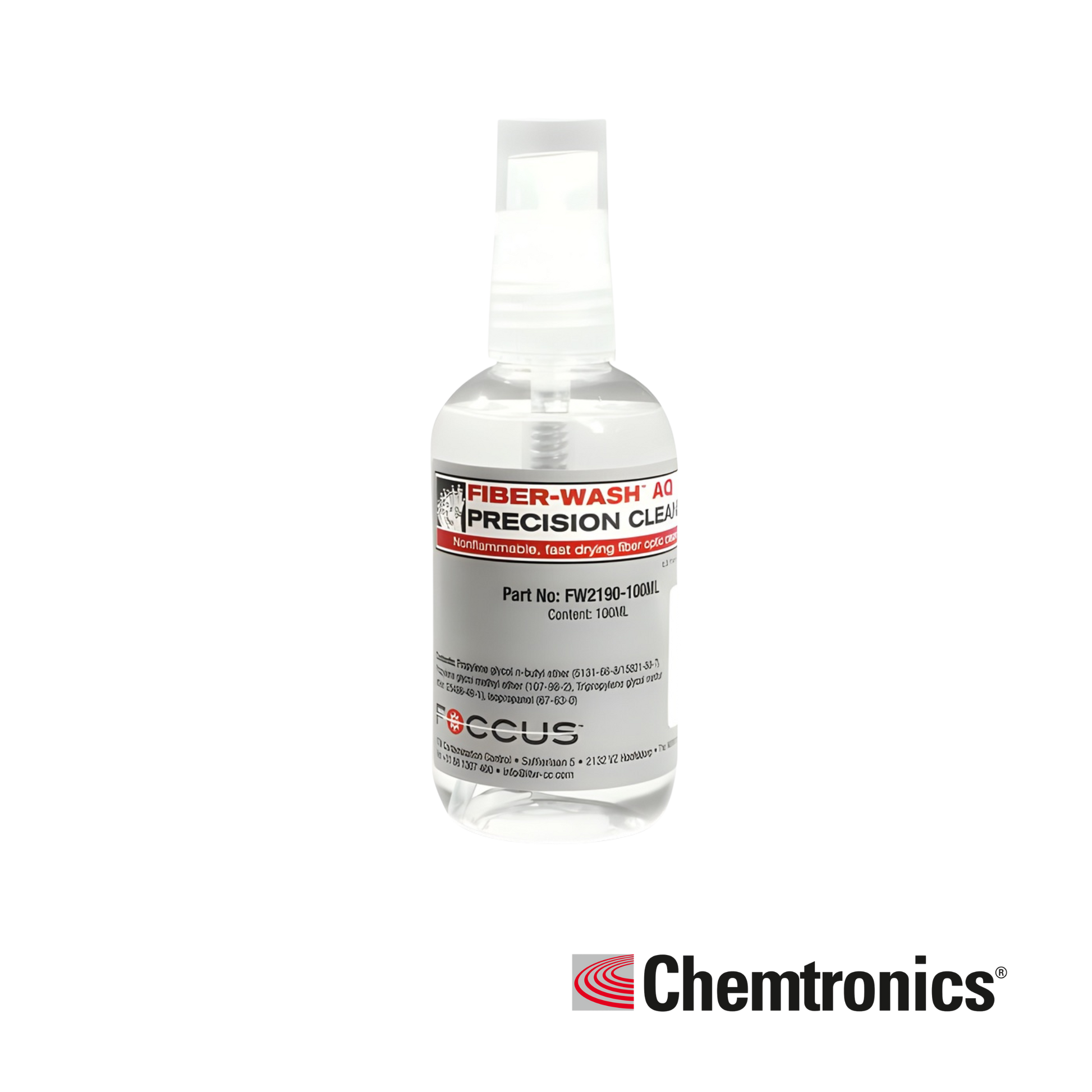 Image of Chemtronics Fiberwash AQ Precision Fibre Optic Cleaner (100ml) (CM-FW2190-100ML)