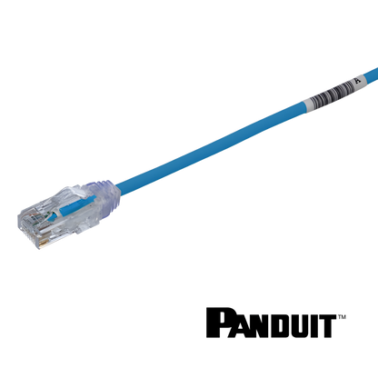 Image of PANDUIT Cat6 28AWG Small Diameter Patch Cord | UTP | Blue (Cat6 28AWG Small Diameter Patch Cord  UTP  Blue)