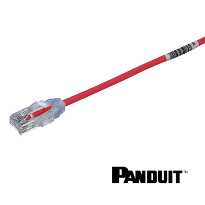 Image of PANDUIT Cat6 28AWG Small Diameter Patch Cord | UTP | Red | Selector (Cat6 28AWG Small Diameter Patch Cord  UTP  Red)