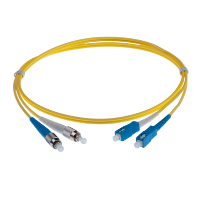 Image of OS2 FC Fibre Optic Patch Lead | Yellow (FC-SC OS2 FIBRE OPTIC PATCH CORD YELLOW)
