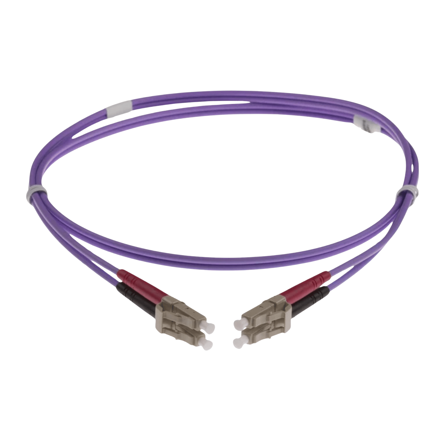Image of OM4 DUPLEX FIBRE OPTIC PATCH CORD | Heather/Violet (LC-LC OM4 DUPLEX FIBRE OPTIC PATCH CORD HEATHER VIOLET)