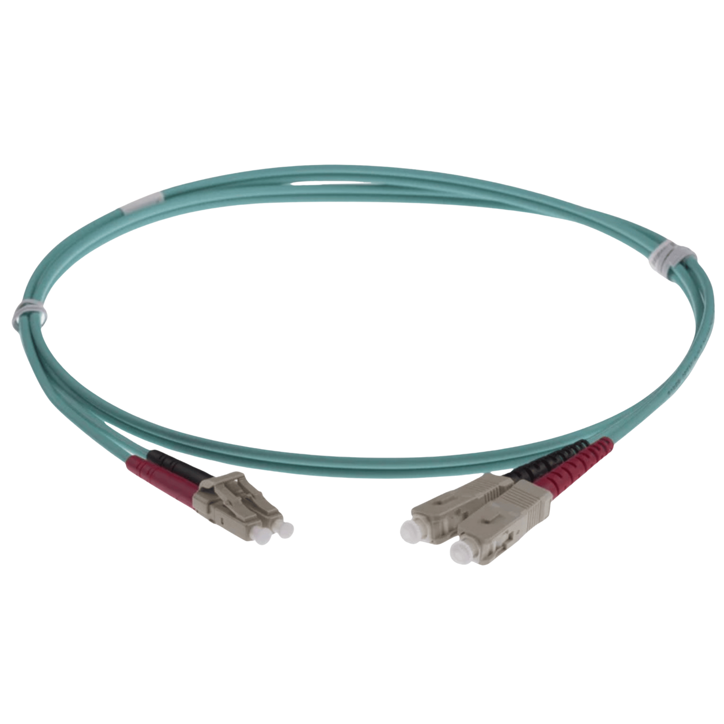 Image of NENCO OM3 Fibre Optic Patch Lead | Selector | Aqua (LC-SC OM3 FIBRE OPTIC PATCH CORD AQUA)