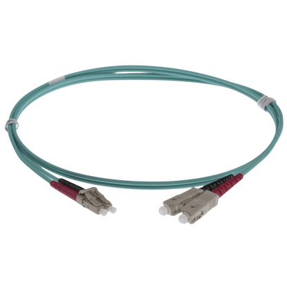 Image of NENCO OM3 Fibre Optic Patch Lead | Selector | Aqua (LC-SC OM3 FIBRE OPTIC PATCH CORD AQUA)