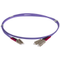 Image of OM4 DUPLEX FIBRE OPTIC PATCH CORD | Heather/Violet (LC-SC OM4 DUPLEX FIBRE OPTIC PATCH CORD HEATHER VIOLET)