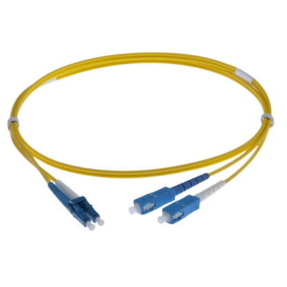 Image of OS2 FC Fibre Optic Patch Lead | Yellow (LC-SC OS2 FIBRE OPTIC PATCH CORD YELLOW)