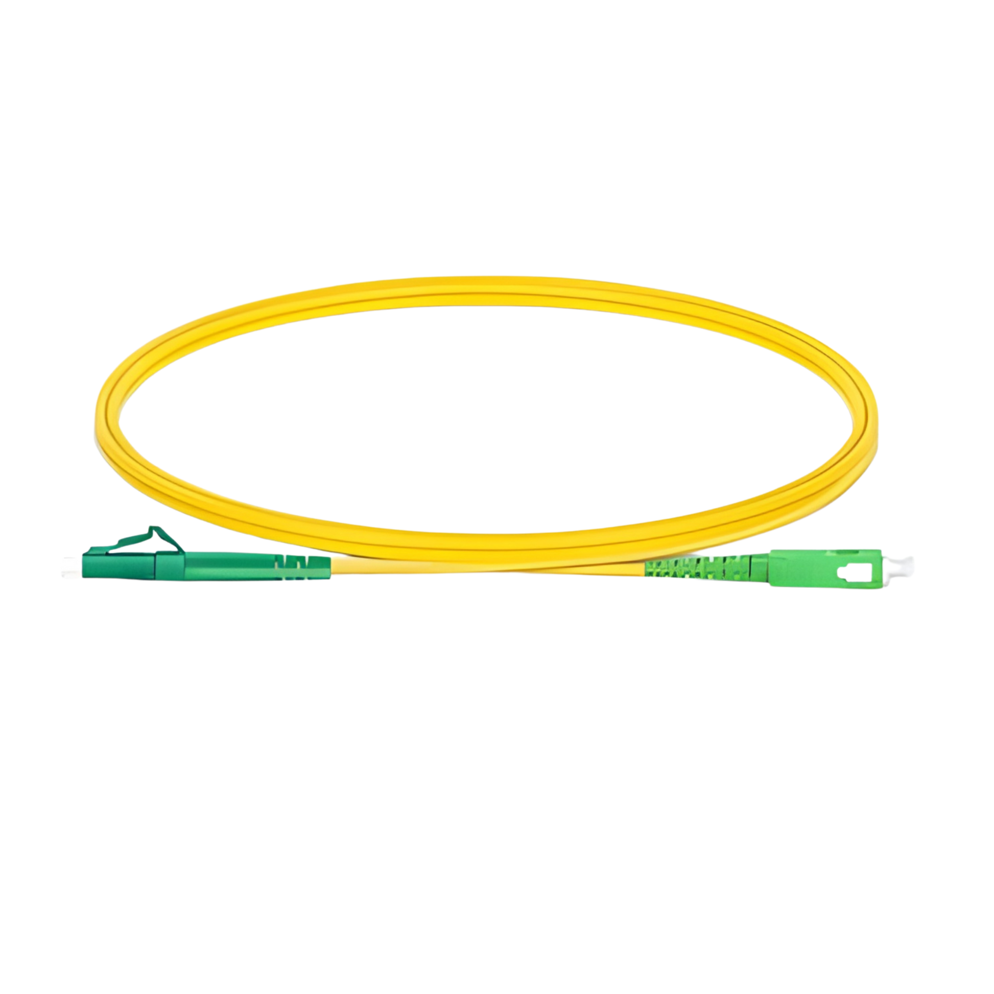 Image of OS2 FC Fibre Optic Patch Lead | Yellow (LCA-SCA SM Simplex APC (0.5m-20m) Patch Cords)