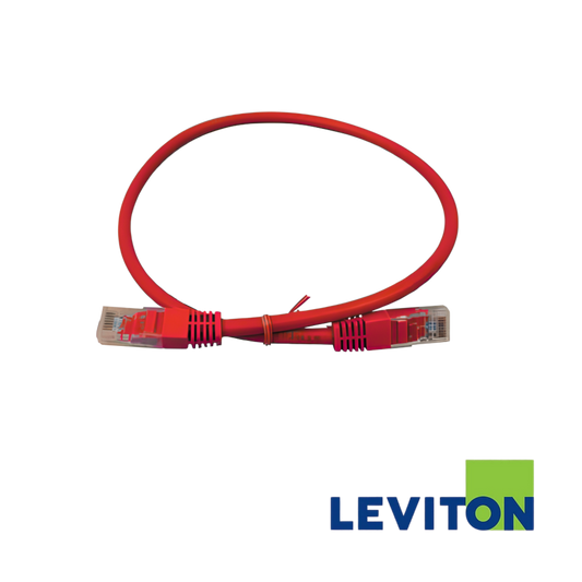 Image of LEVITON Cat6A Shielded Patch Cord | S/FTP (LEVITON Cat6A Shielded Patch Cord SFTP Red)