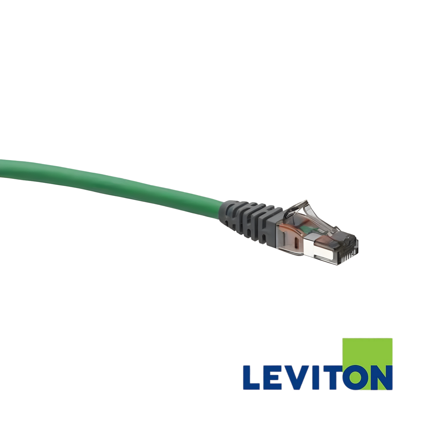 Image of LEVITON Cat6A Shielded Solid Patch Cord | U/FTP | CCA | Green (LEVITON Cat6A Shielded Solid Patch Cord Green)