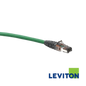 Image of LEVITON Cat6A Shielded Solid Patch Cord | U/FTP | CCA | Green (LEVITON Cat6A Shielded Solid Patch Cord Green)