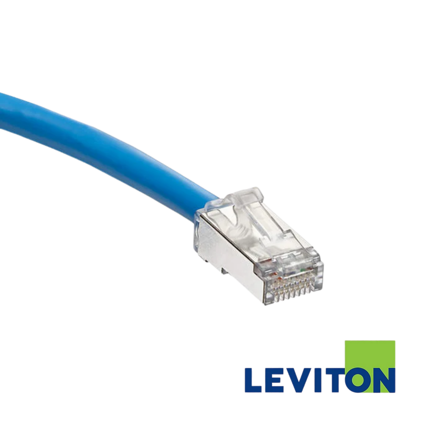 Image of LEVITON Cat6A Universal Stranded Patch Cord (LEVITON Cat6A Universal Stranded Patch Cord Blue)