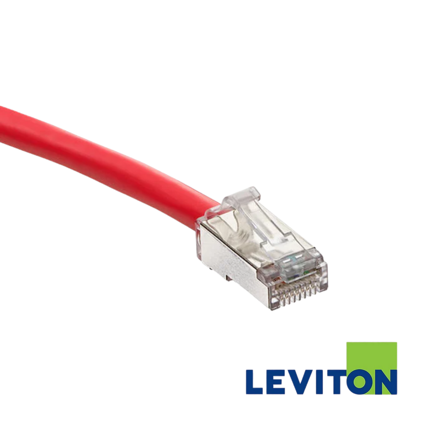 Image of LEVITON Cat6A Universal Stranded Patch Cord (LEVITON Cat6A Universal Stranded Patch Cord Red)