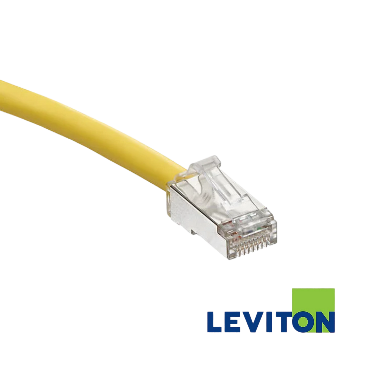 Image of LEVITON Cat6A Universal Stranded Patch Cord (LEVITON Cat6A Universal Stranded Patch Cord Yellow)