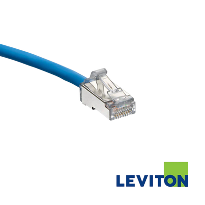 Image of LEVITON Cat 6A U/FTP High-Flex Patch Cord | 0.5m | Selector (LEVITON Cat 6A UFTP High-Flex Patch Cord Blue)