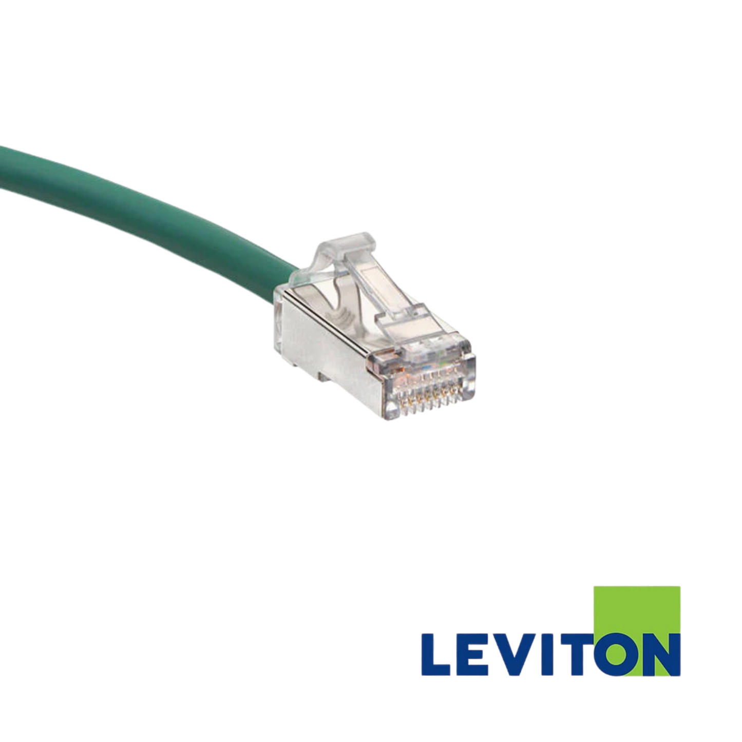 Image of LEVITON Cat 6A U/FTP High-Flex Patch Cord | 0.5m | Selector (LEVITON Cat 6A UFTP High-Flex Patch Cord Green)