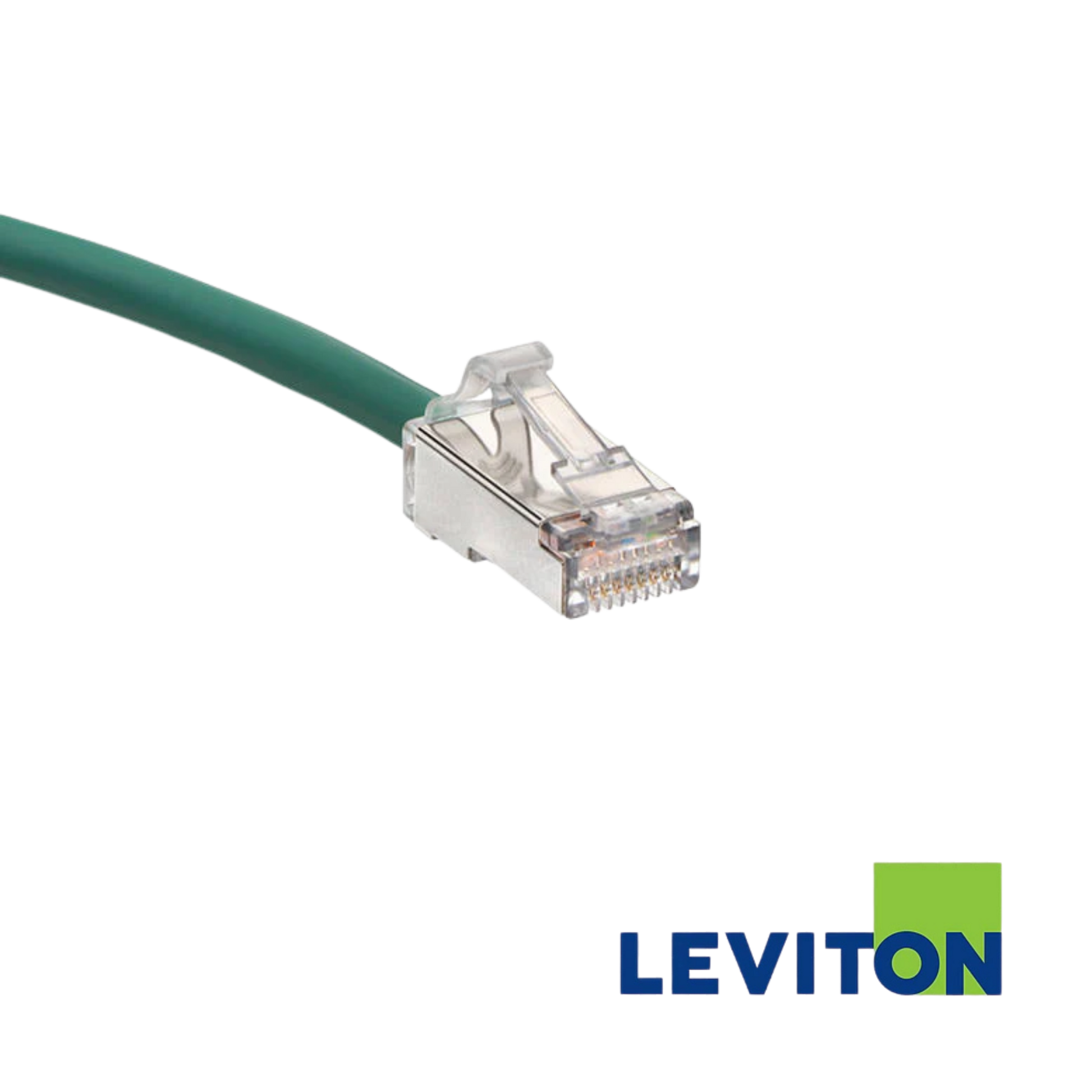 Image of LEVITON Cat 6A U/FTP High-Flex Patch Cord | 0.5m | Selector (LEVITON Cat 6A UFTP High-Flex Patch Cord Green)