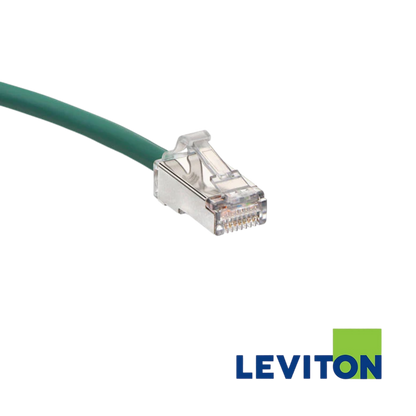 Image of LEVITON Cat 6A U/FTP High-Flex Patch Cord (LEVITON Cat 6A UFTP High-Flex Patch Cord Green)