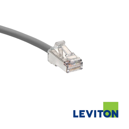 Image of LEVITON Cat 6A U/FTP High-Flex Patch Cord | 0.5m | Selector (LEVITON Cat 6A UFTP High-Flex Patch Cord Grey)
