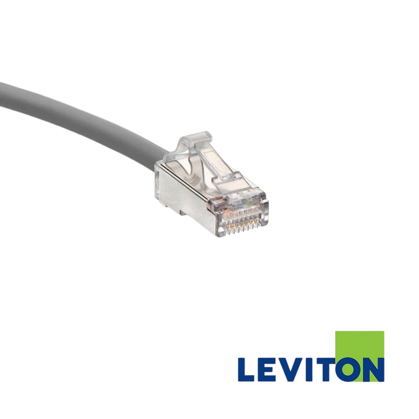Image of LEVITON Cat 6A U/FTP High-Flex Patch Cord (LEVITON Cat 6A UFTP High-Flex Patch Cord Grey)