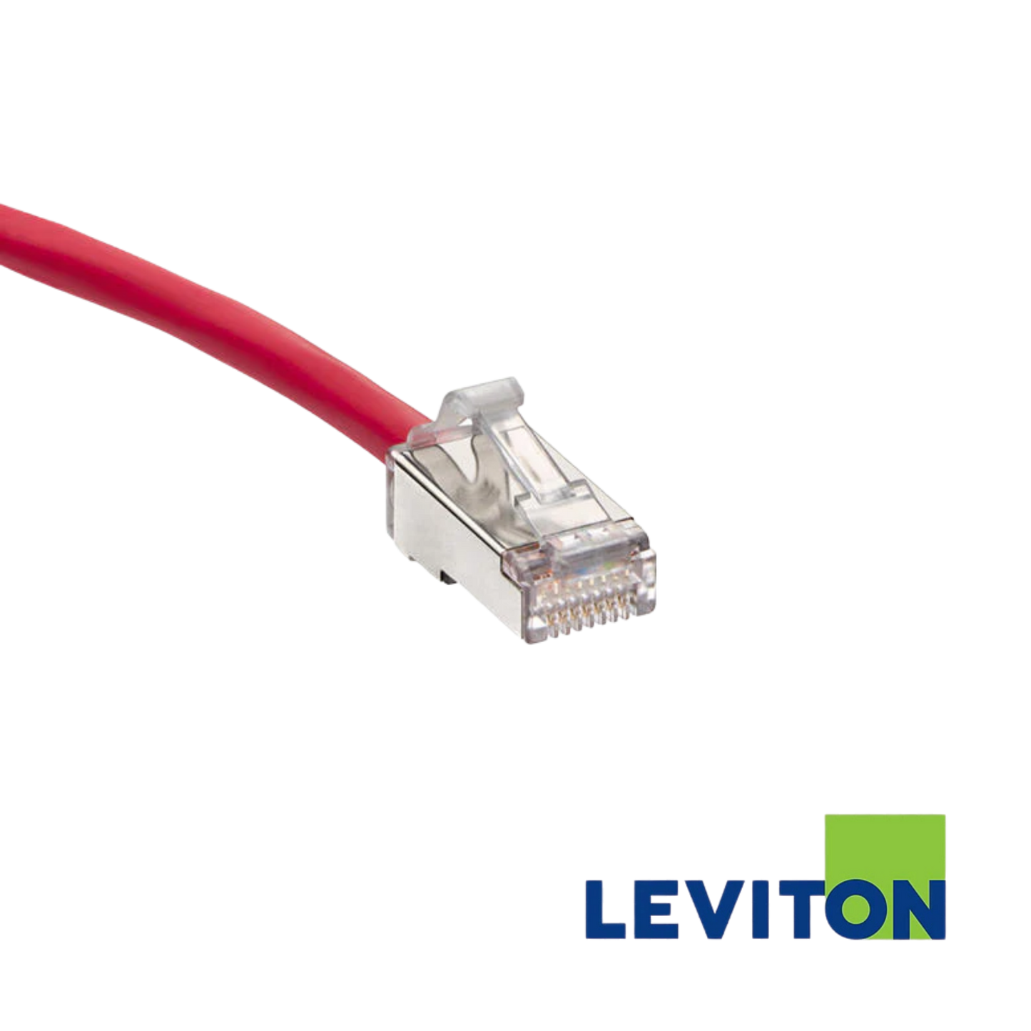 Image of LEVITON Cat 6A U/FTP High-Flex Patch Cord | 0.5m | Selector (LEVITON Cat 6A UFTP High-Flex Patch Cord Red)