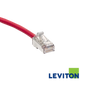 Image of LEVITON Cat 6A U/FTP High-Flex Patch Cord (LEVITON Cat 6A UFTP High-Flex Patch Cord Red)