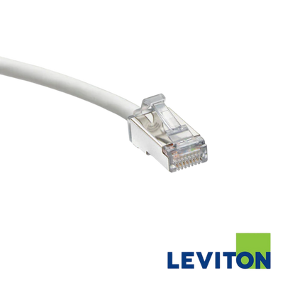 Image of LEVITON Cat 6A U/FTP High-Flex Patch Cord | 0.5m | Selector (LEVITON Cat 6A UFTP High-Flex Patch Cord White)