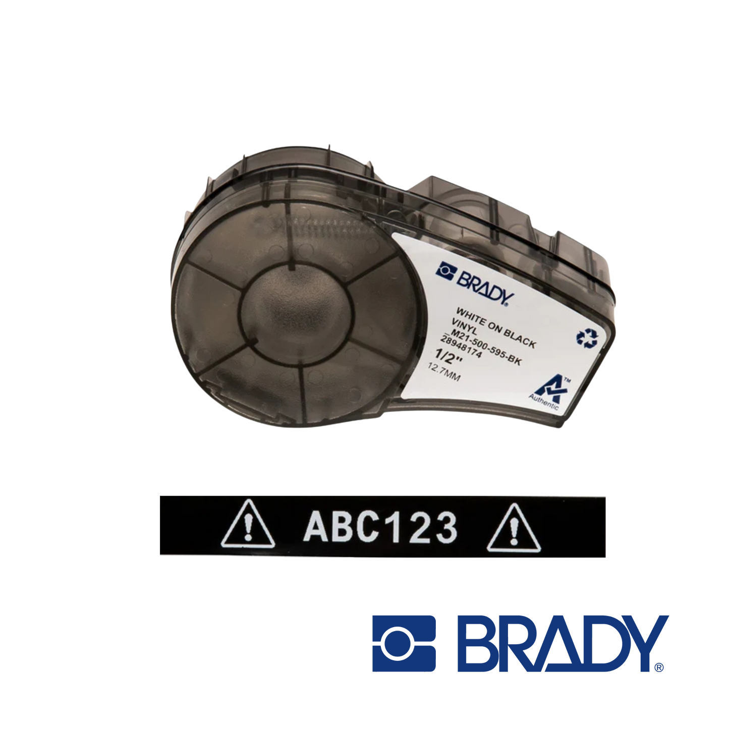 Image of BRADY M211 and M210 Indoor Outdoor Vinyl Labels | 12.70 mm Wide (M21-500-595-BK)
