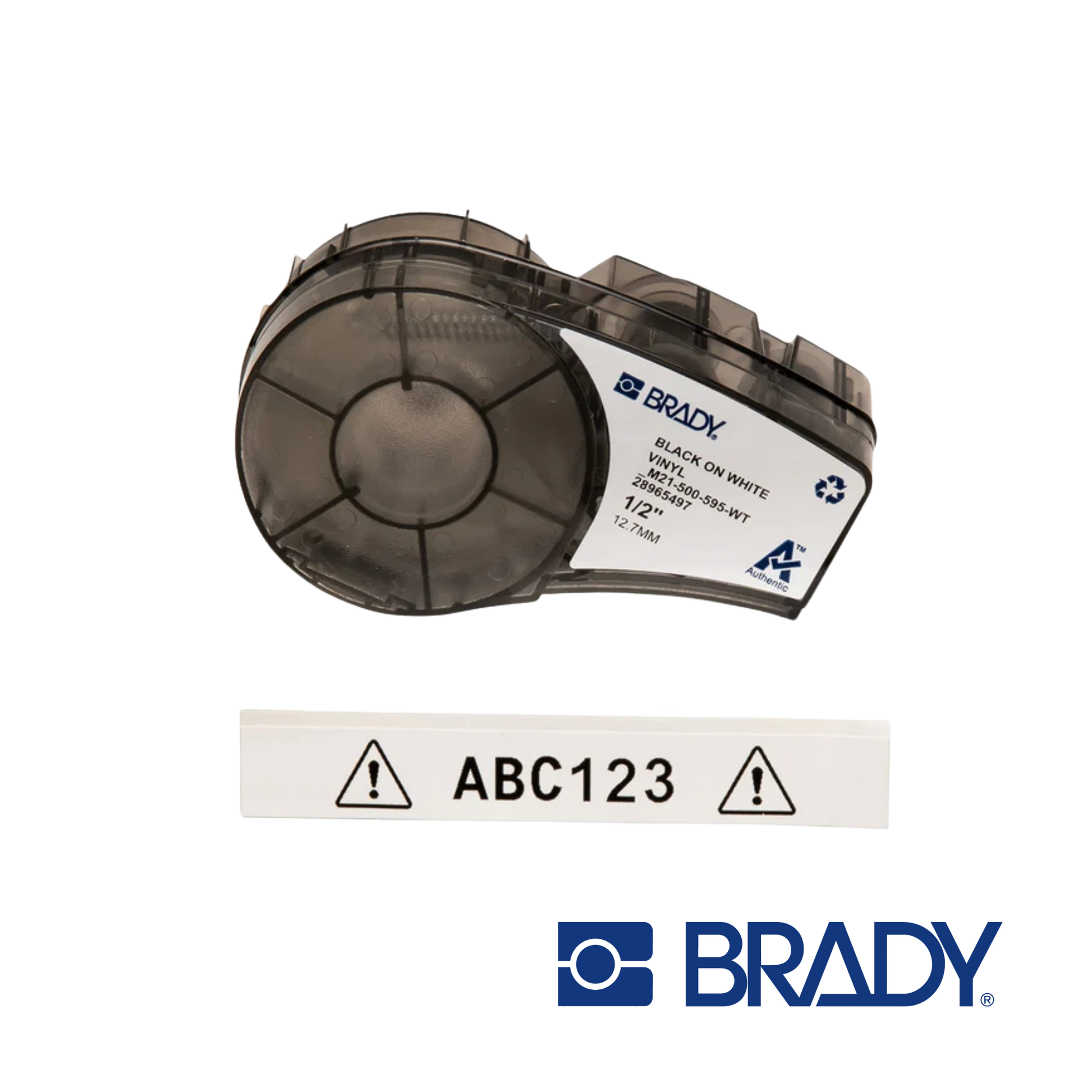 Image of BRADY M211 and M210 Indoor Outdoor Vinyl Labels | 12.70 mm Wide (M21-500-595-WT)