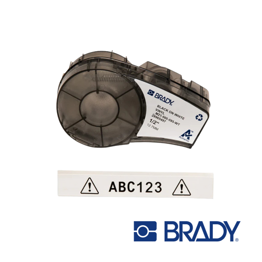 Image of BRADY M211 and M210 Indoor Outdoor Vinyl Labels | 12.70 mm Wide (M21-500-595-WT)