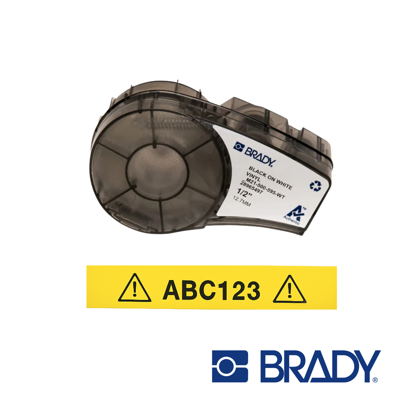 Image of BRADY M211 and M210 Indoor Outdoor Vinyl Labels | 12.70 mm Wide (M21-500-595-YL)