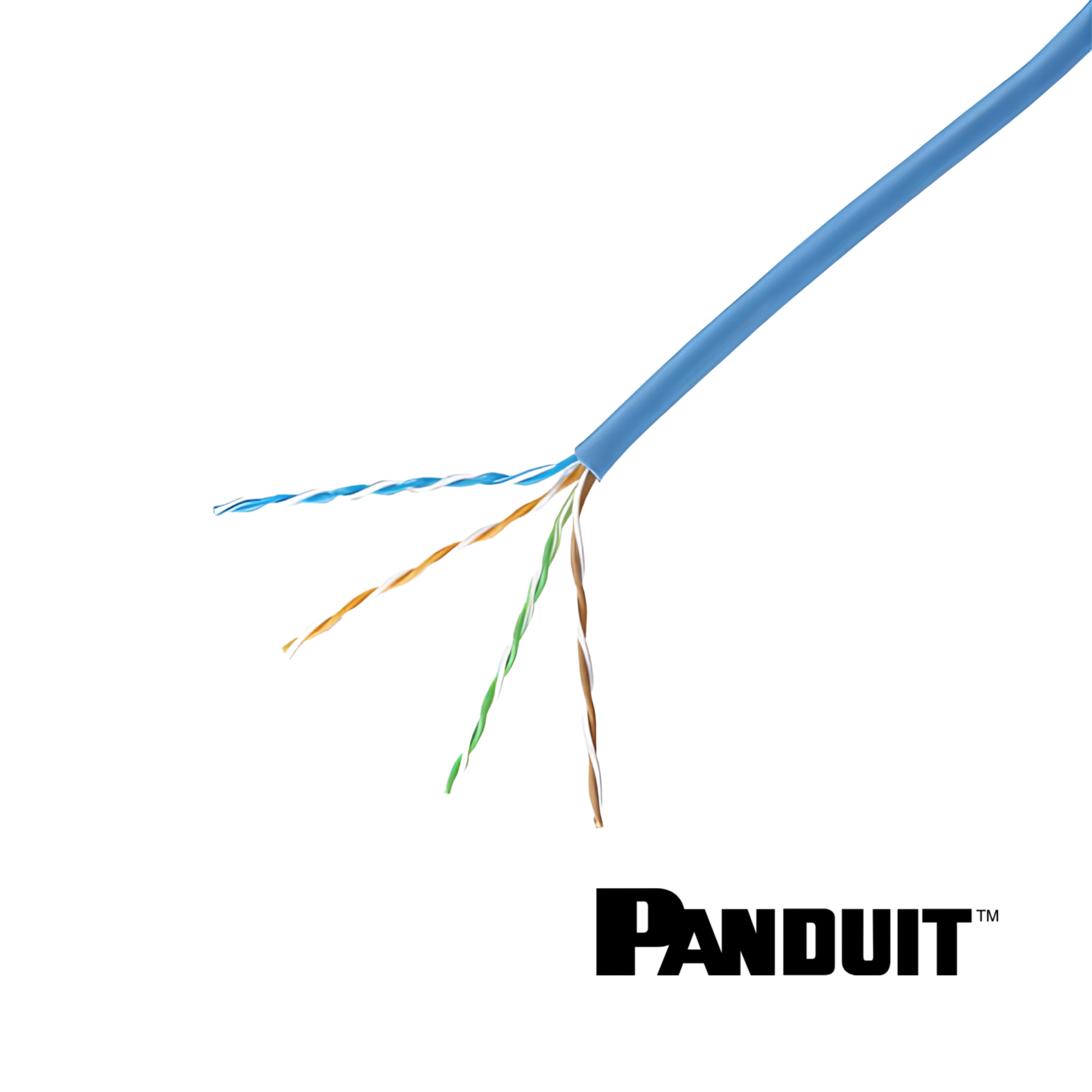Image of PANDUIT NetKey Cat5e 24 Awg Cable | U/UTP | Blue | ECA (NetKey Cat5e 24 Awg Cable  UUTP  Blue  ECA)