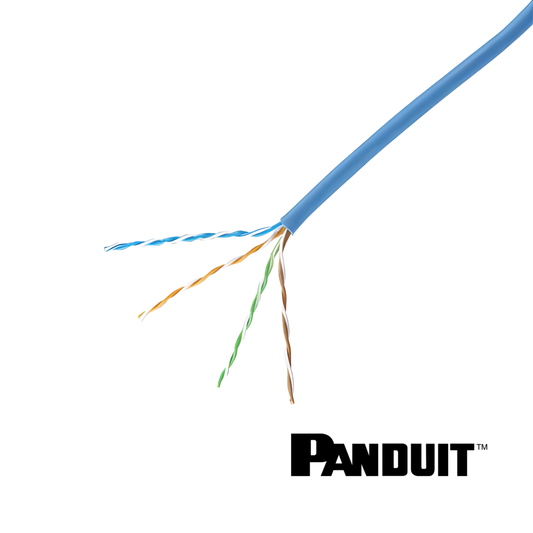 Image of PANDUIT NetKey Cat5e 24 Awg Cable | U/UTP | Blue | ECA (NetKey Cat5e 24 Awg Cable  UUTP  Blue  ECA)
